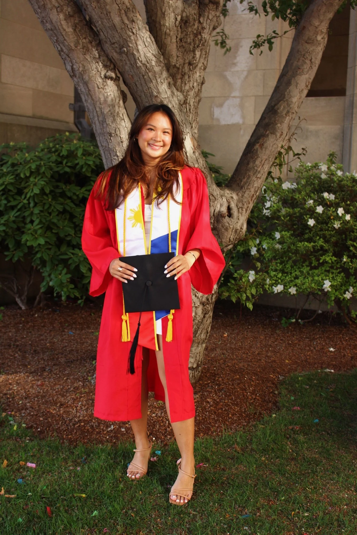 Francesca in graduation clothes