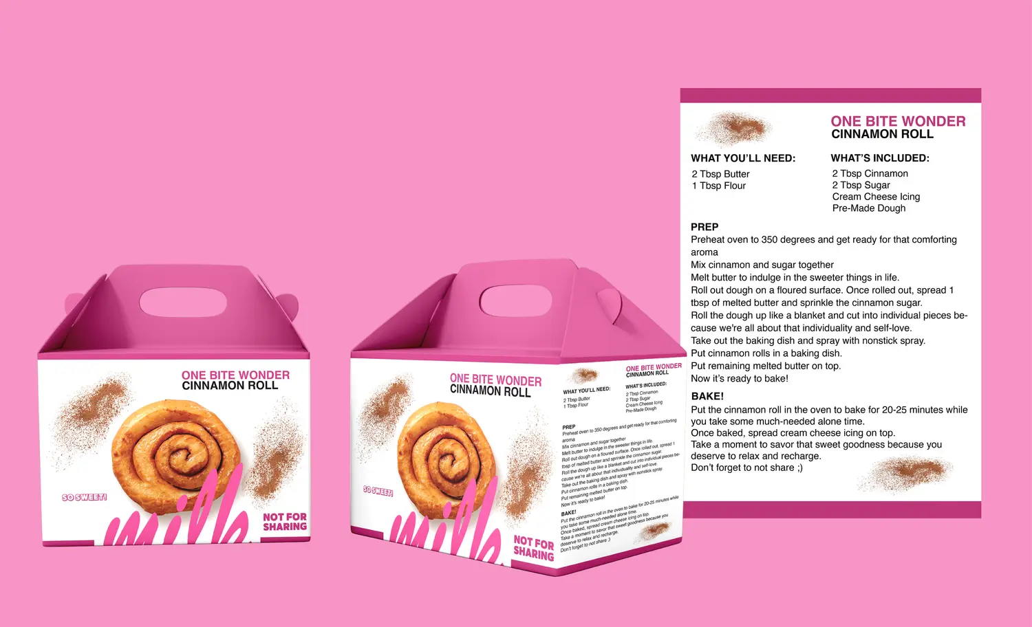 Packaging for cinnamon roll Milkbar product