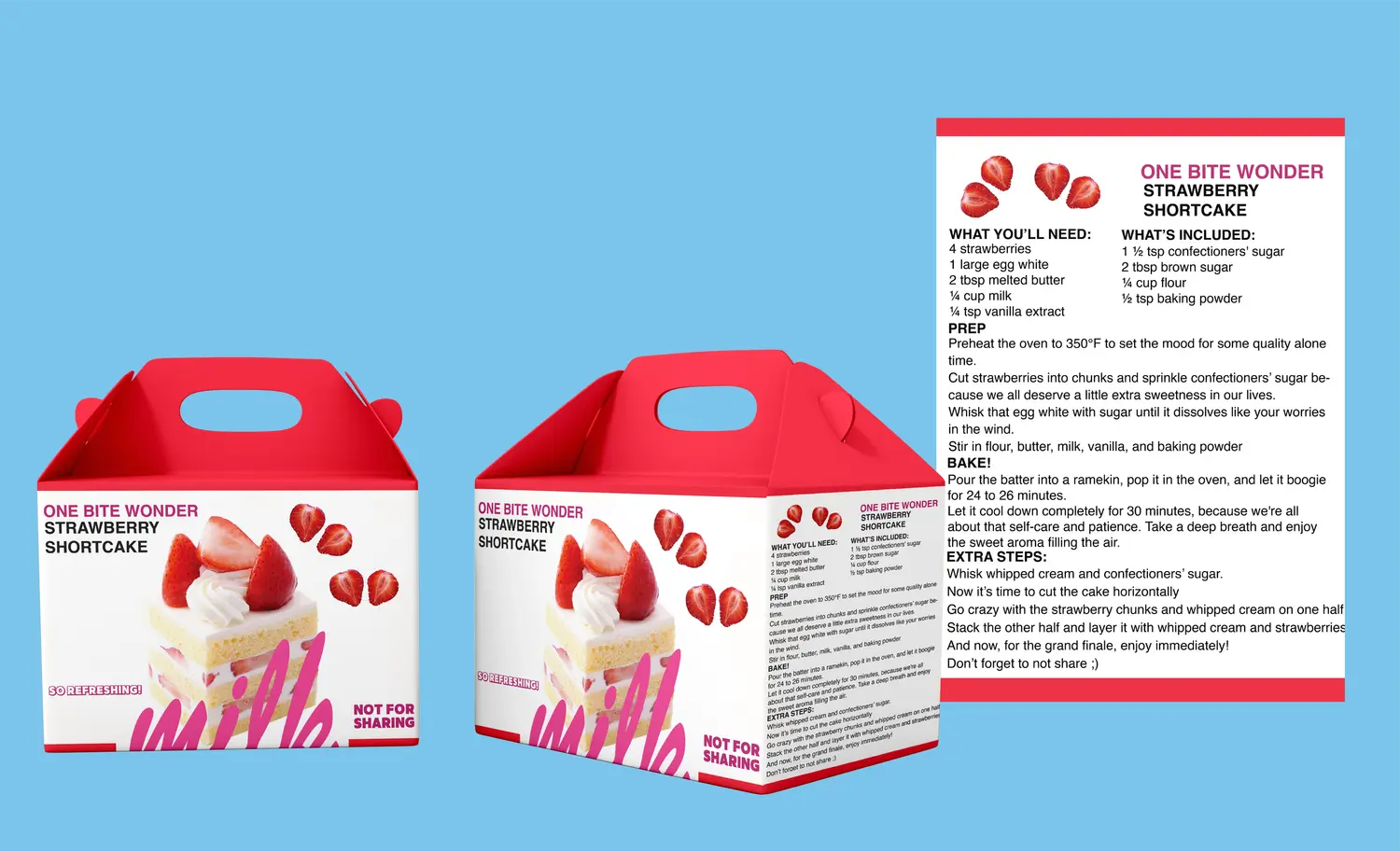 Packaging for strawberry shortcake Milkbar product